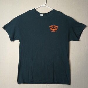 Dirty Dicks Crab House T-Shirt Outer Banks NC Graphic Grey Size L Short Sleeve P